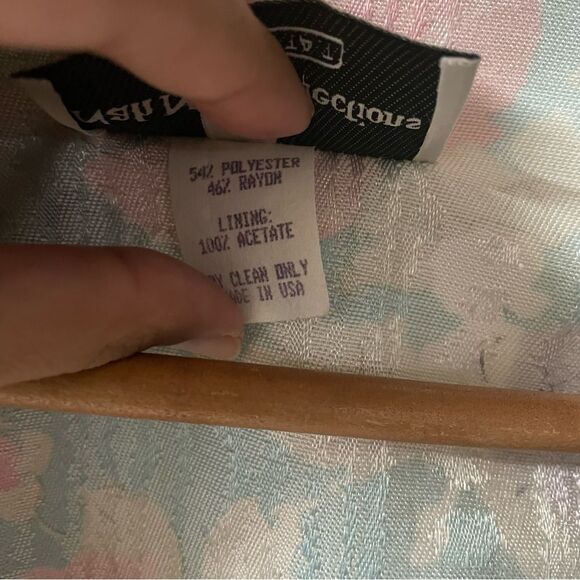 Vintage Nah Nah Collections Light Blue|Pink|Cream Floral Print Blazer EUC Sz. 8 - Picture 5 of 11